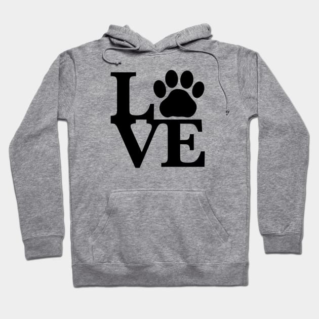 Love for cats (black) Hoodie by rocksandcolors